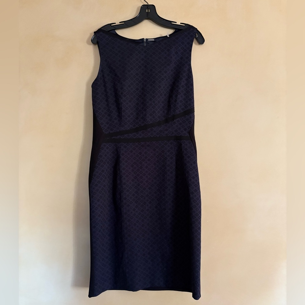 Ellie Tahari Navy Sheath Dress - Size 12